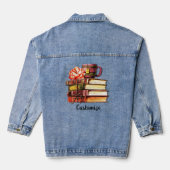 Gepersonaliseerde boeken en thee denim jacket (Achterkant)