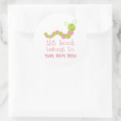 Gepersonaliseerde boekenwurm Stickers (Tas)