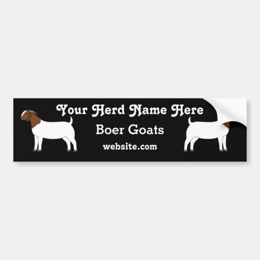 Gepersonaliseerde boer Goat Bumpersticker (Voorkant)