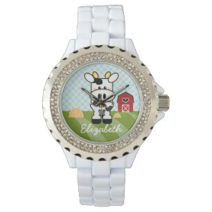 Gepersonaliseerde Boerderij Koe Horloge