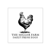 Gepersonaliseerde boerderij Verse eierkarton Rubberstempel (Afrduk)