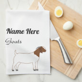 Gepersonaliseerde boergeit theedoek (Quarter Fold)