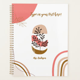 gepersonaliseerde Boheemse leraar Modern gebruik Planner