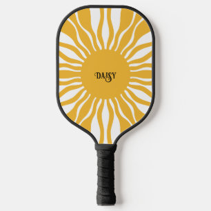 Gepersonaliseerde Boho Abstracte zonnestralen re Pickleball Paddle