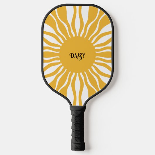 Gepersonaliseerde Boho Abstracte zonnestralen | re Pickleball Paddle (Voorkant)