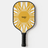 Gepersonaliseerde Boho Abstracte zonnestralen | re Pickleball Paddle (Achterkant)
