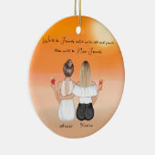 Gepersonaliseerde Boho Beste Vriend Gift Keramisch Ornament (Rechts)