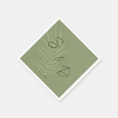 Gepersonaliseerde Boho bruiloft Servet (Hoek)