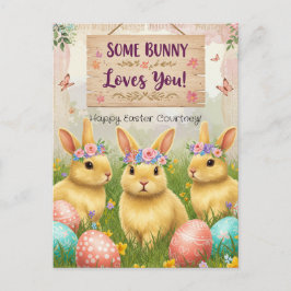 Gepersonaliseerde Boho Bunny Easter Briefkaart voo