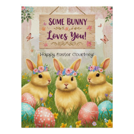 Gepersonaliseerde Boho Bunny Easter Poster voor Me Perfect Poster