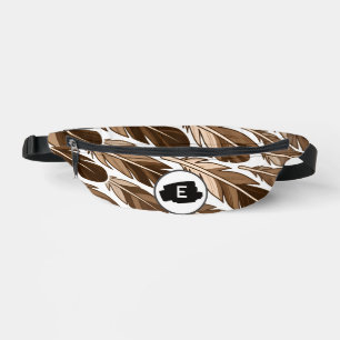 Gepersonaliseerde Boho Feather Monogram Fanny Pack Heuptasje