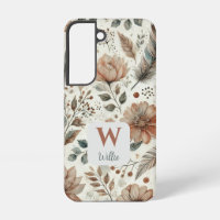 Gepersonaliseerde Boho Floral Monogram en Naam
