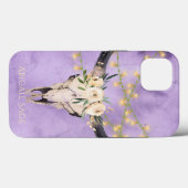 Gepersonaliseerde Boho Floral Skull en Lights Paar Case-Mate iPhone Case (Achterkant (horizontaal))