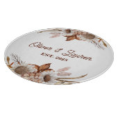 Gepersonaliseerde Boho Floral Snijplank (Hoek)