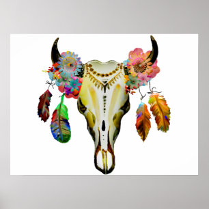 Gepersonaliseerde Boho Kerstmis Poster