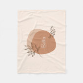 Gepersonaliseerde boho minimalist fleece deken (Voorkant)