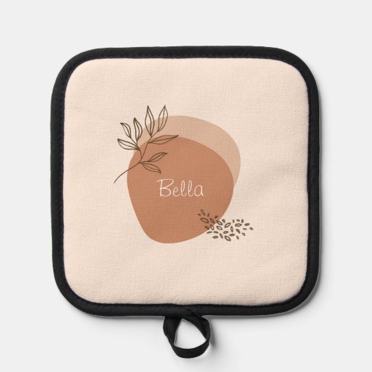Gepersonaliseerde boho minimalist pannenlap (Voorkant)