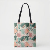 Gepersonaliseerde Boho Monstera Summer Canvas tas (Voorkant)