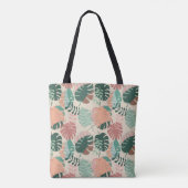 Gepersonaliseerde Boho Monstera Summer Canvas tas (Achterkant)