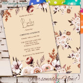 Gepersonaliseerde Boho Natuur Wildflower Baby show Kaart