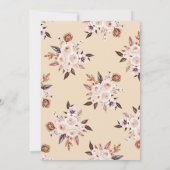 Gepersonaliseerde Boho Natuur Wildflower Baby show Kaart (Achterkant)