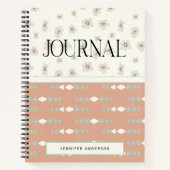 Gepersonaliseerde Boho Pastel Bloemrijke Fun Journ Notitieboek (Voorkant)