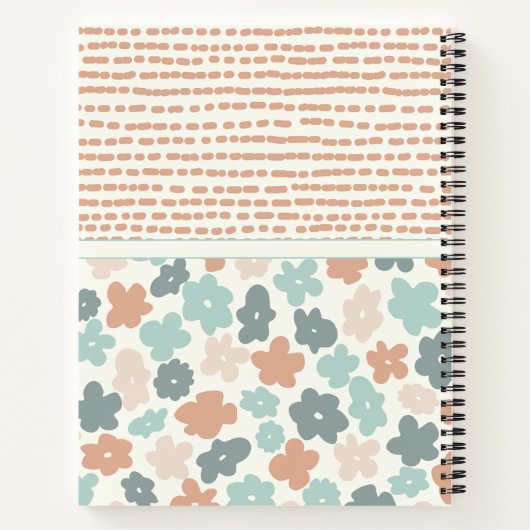 Gepersonaliseerde Boho Pastel Bloemrijke Fun Journ Notitieboek (Achterkant)