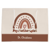 Gepersonaliseerde Boho Rainbow Psychotherapeut Groot Cadeauzakje (Voorkant)
