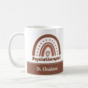 Gepersonaliseerde Boho Rainbow Psychotherapeut Koffiemok