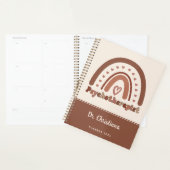 Gepersonaliseerde Boho Rainbow Psychotherapeut Planner (Display)