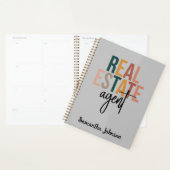 Gepersonaliseerde Boho Real Estate Agent Gift Plan Planner (Display)