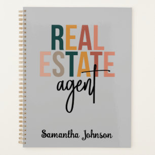 Gepersonaliseerde Boho Real Estate Agent Gift Plan Planner