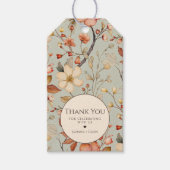 Gepersonaliseerde Boho Sage Green Wildflower Bedan Cadeaulabel (Voorkant)