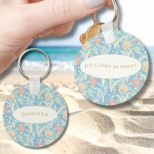 Gepersonaliseerde Boho-strand-sleutelhanger – Zees Sleutelhanger