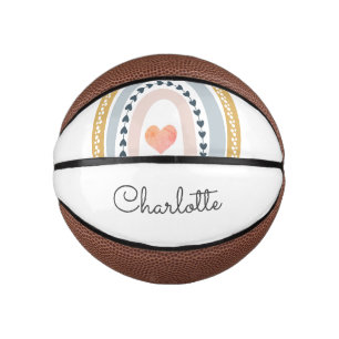 Gepersonaliseerde Boho Waterverf Rainbow Basketbal
