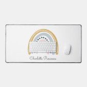 Gepersonaliseerde Boho Waterverf Rainbow Bureaumat (Keyboard & Muis)