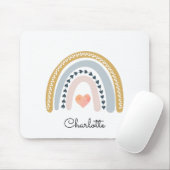 Gepersonaliseerde Boho Waterverf Rainbow Muismat (Met muis)