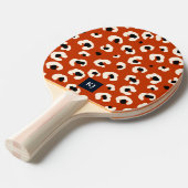 Gepersonaliseerde Bold Leopard Monogrammed Tafeltennisbatje (Voorkant Gekanteld)