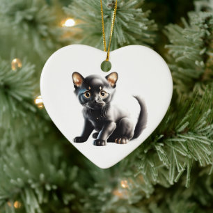 Gepersonaliseerde Bombay Kitten Keramisch Ornament