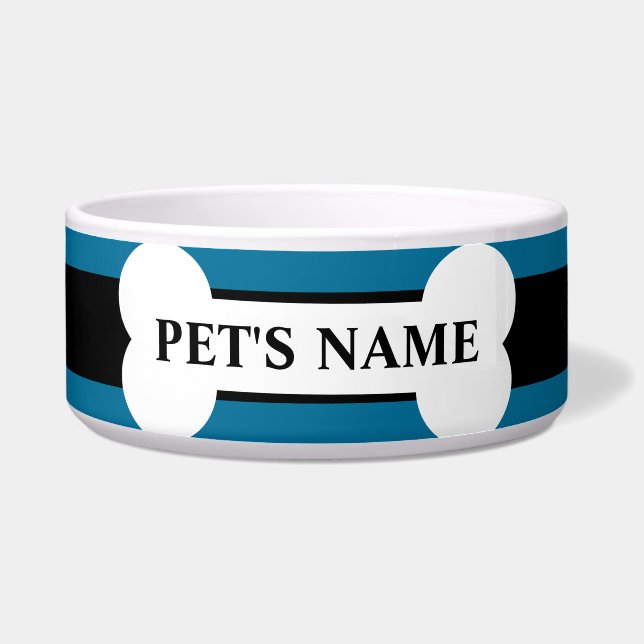 Gepersonaliseerde Bone Design Pet Bowl Voerbakje (Voorkant)