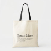 Gepersonaliseerde Bonus Moeder Definitie Quote Mod Tote Bag (Voorkant)