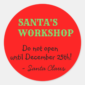 Gepersonaliseerde boodschap van de Kerstman Ronde Sticker