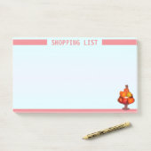 Gepersonaliseerde boodschappenlijst en fruitschaal post-it® notes (Op bureau)