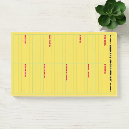 Gepersonaliseerde boodschappenlijst groot post-it® notes (Kantoor)