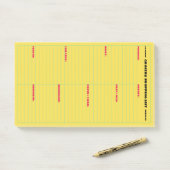 Gepersonaliseerde boodschappenlijst groot post-it® notes (Op bureau)