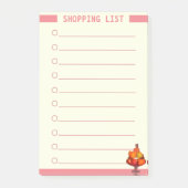 Gepersonaliseerde boodschappenlijst post-it® notes (Voorkant)