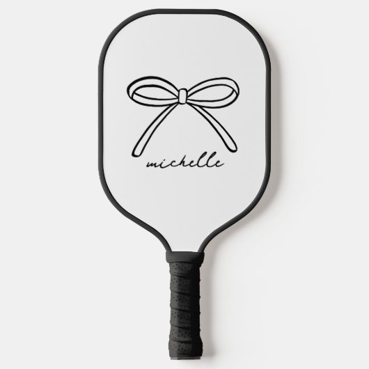 Gepersonaliseerde boog monogram naam pickleball paddle (Voorkant)