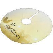 Gepersonaliseerde boomrok Sunny Morning Boerderij Kerstboom Rok (Gekanteld)