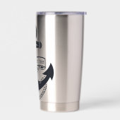 Gepersonaliseerde boot anker met naam geïsoleerde drinkbeker (Links)