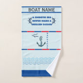 "Gepersonaliseerde bootnaam badhanddoek set" Bad Handdoek (Handdoek)